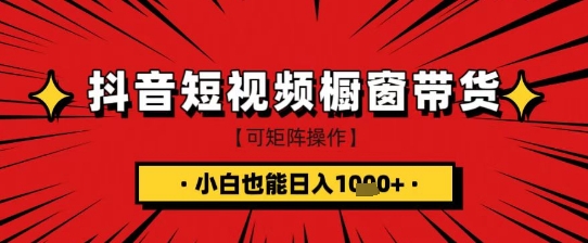抖音短视频食品橱窗带货，小白轻松上手日入1k+【揭秘】-优创项目网