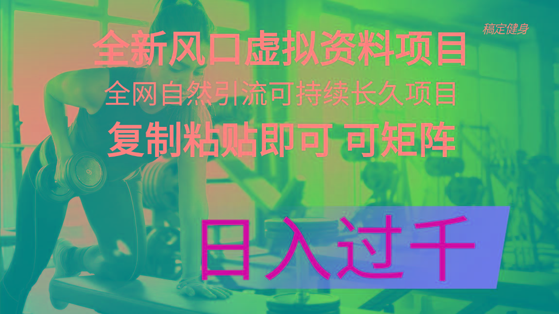 全新风口虚拟资料项目 全网自然引流可持续长久项目 复制粘贴即可可矩阵...-优创项目网