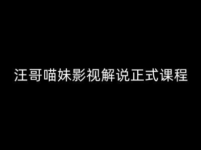 汪哥影视解说正式课程：剪映/PR教学/视解说剪辑5大黄金法则/全流程剪辑7把利器等等-优创项目网