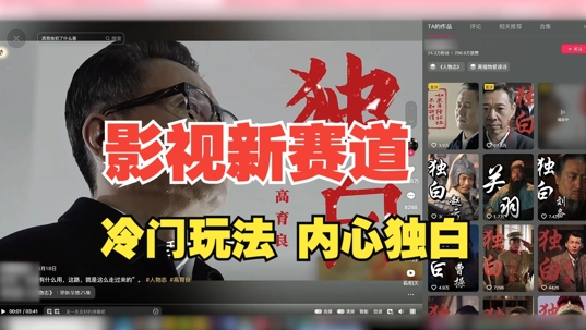 最新影视解说玩法，人物独白，30天涨粉24万+，全流程拆解【揭秘】-优创项目网