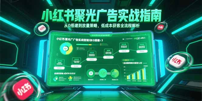 小红书聚光广告实战指南，从0搭建到放量策略，低成本获客全流程解析-优创项目网