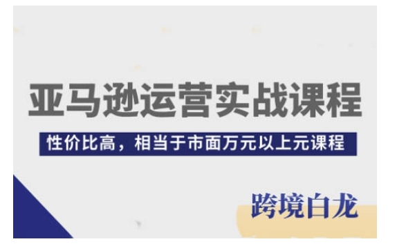 亚马逊运营实战课程，亚马逊从入门到精通，性价比高，相当于市面万元以上元课程-优创项目网