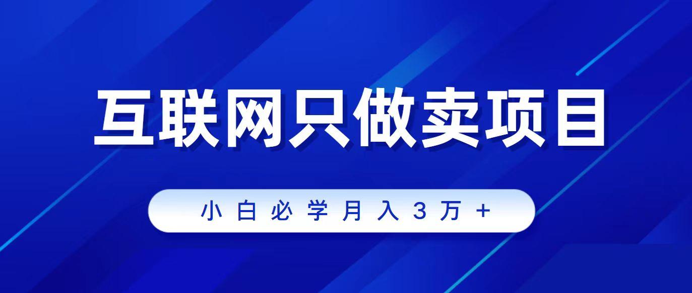 (9623期)互联网的尽头就是卖项目，被割过韭菜的兄弟们必看！轻松月入三万以上！-优创项目网
