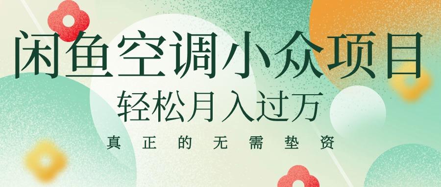 闲鱼卖空调小众项目 轻松月入过万 真正的无需垫资金-优创项目网