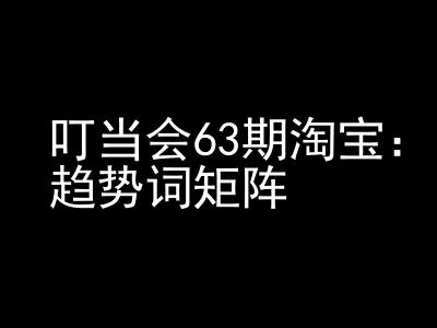 《淘宝天猫打爆班》原创高阶技术第63期，趋势词矩阵技术和玩法-优创项目网