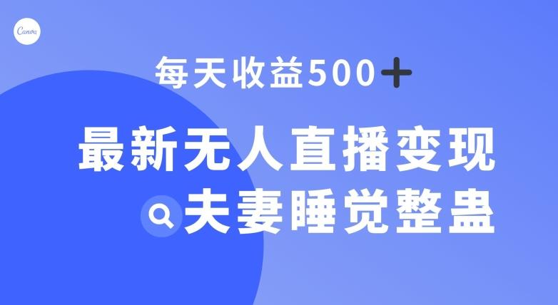 最新无人直播变现，夫妻睡觉整蛊，每天躺赚500+【揭秘】-优创项目网