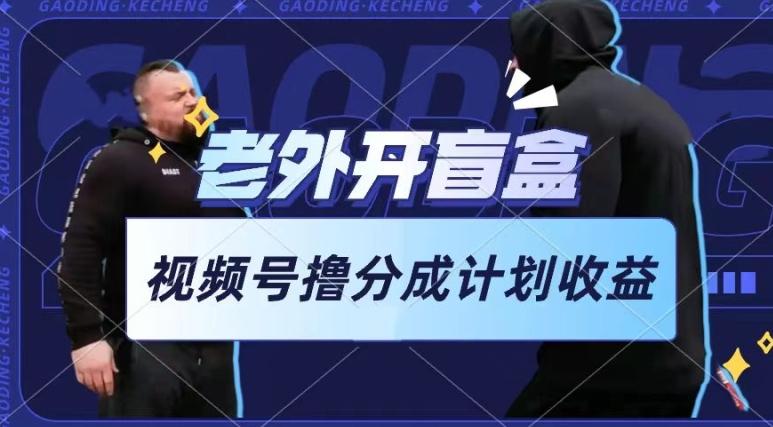 老外开盲盒视频，撸视频号分成计划收益，每天只需一小时，新手小白轻松上手【揭秘】-优创项目网