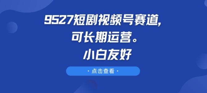 9527短剧视频号赛道，可长期运营，小白友好【揭秘】-优创项目网