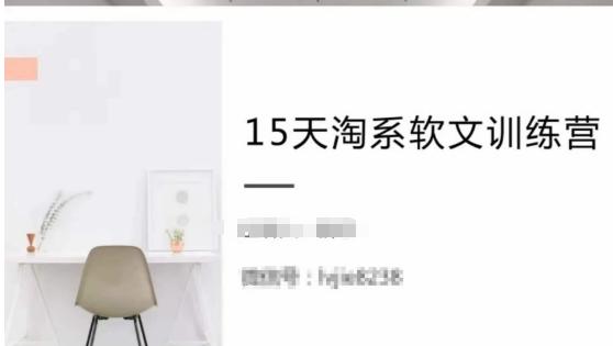 15天淘系软文训练营，跟年入50万的淘系软文导师，学习月收过万的淘系软文-优创项目网