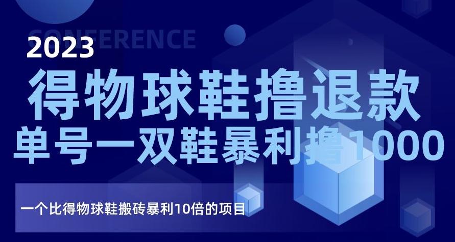 2023得物球鞋撸退款，单号一双鞋暴利撸1000，一个比得物球鞋搬砖暴利10倍的项目【揭秘】-优创项目网