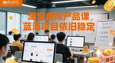 淘宝虚拟产品课，蓝海项目依旧稳定-优创项目网