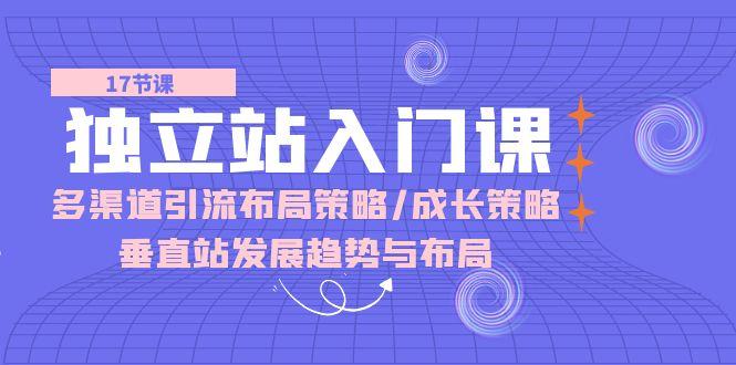 独立站 入门课：多渠道 引流布局策略/成长策略/垂直站发展趋势与布局-优创项目网