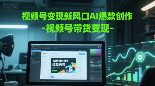 视频号变现新风口AI爆款创作-视频号带货变现-优创项目网