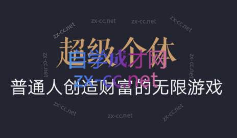 超级个体·普通人创造财富的无限游戏-优创项目网