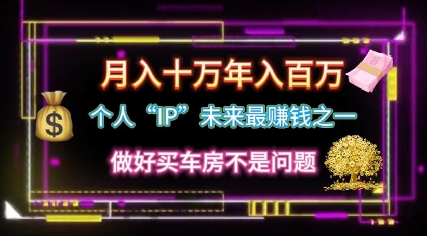 个人“ip”月入10w，年入100w-优创项目网