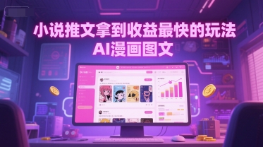 小说推文拿到收益最快的玩法，AI漫画图文-优创项目网