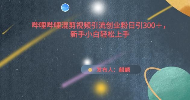 哔哩哔哩混剪视频引流创业粉日引300+，新手小白轻松上手【揭秘】-优创项目网