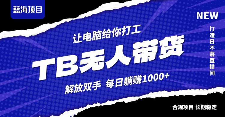 淘宝无人直播最新玩法，不违规不封号，轻松月入3W+-优创项目网