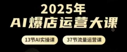 2025年AI爆店运营大课，13节AI实操课+37节流量运营课-优创项目网