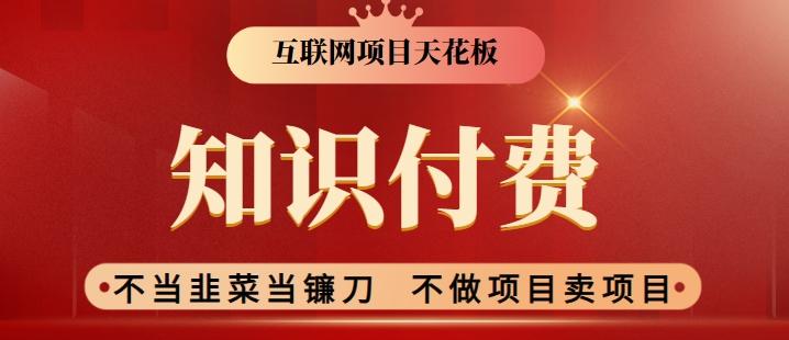 2024互联网项目天花板，新手小白也可以通过知识付费月入10W，实现财富自由【揭秘】-优创项目网