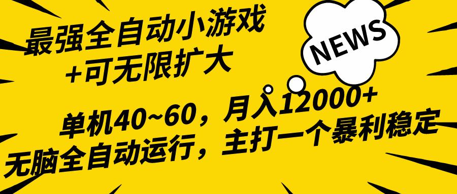 (10046期)2024最新全网独家小游戏全自动，单机40~60,稳定躺赚，小白都能月入过万-优创项目网