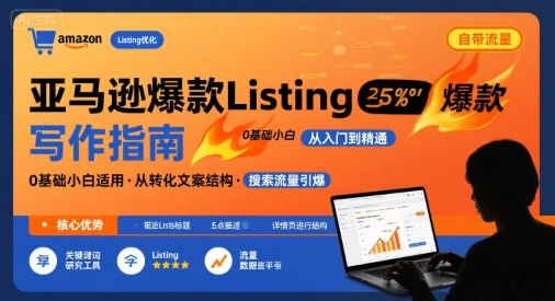 亚马逊爆款Listing写作方法，亚马逊0基础小白也能写爆款自带流量的Listing-优创项目网
