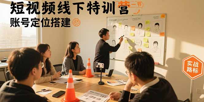 短视频线下特训营：账号定位搭建/口播号拍摄剪辑/直播间流量入口/变现实战-优创项目网