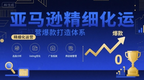 亚马逊精细化运营爆款打造体系，视频课+全套资料文档-优创项目网