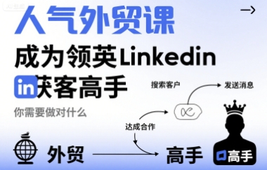 人气外贸课-成为领英Linkedin获客高手，你需要做对什么-优创项目网