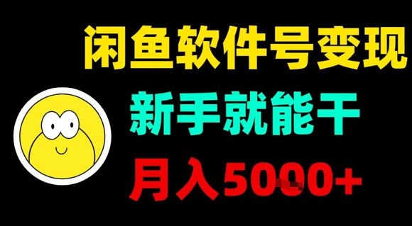 闲鱼软件号变现，新手就能干，月入5k+-优创项目网