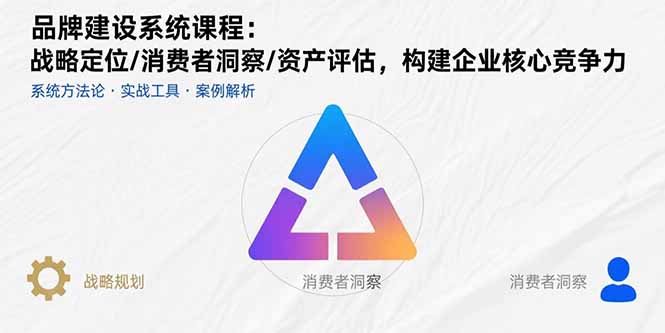 品牌建设系统课程：战略定位/消费者洞察/资产评估，构建企业核心竞争力-优创项目网