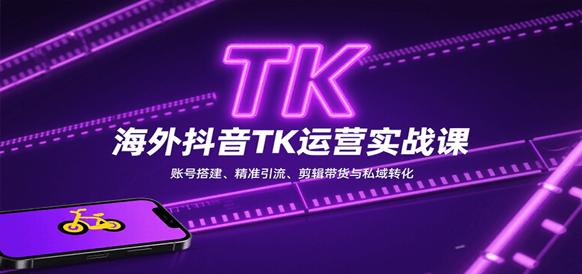 海外抖音TK运营实战课：账号搭建、精准引流、剪辑带货与私域转化-优创项目网