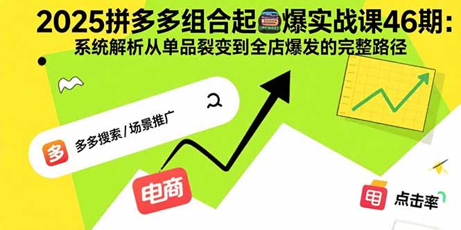 2025拼多多组合起爆实战课46期：系统解析从单品裂变到全店爆发的完整路径-优创项目网