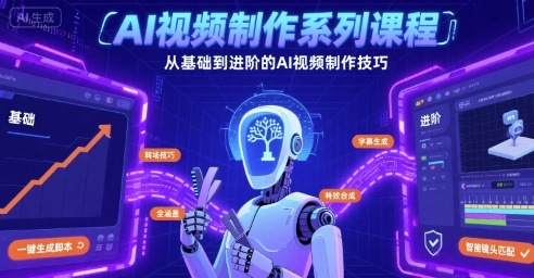 AI视频制作系列课程，从基础到进阶的AI视频制作技巧全涵盖-优创项目网