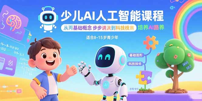 少儿AI人工智能课程：从基础概念逐步深入到核心技术 培养全面的AI素养-优创项目网