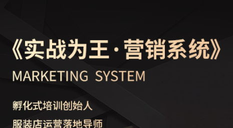 老杨·服装老板必修课《实战为王-营销系统》实现业绩被动式增长-优创项目网