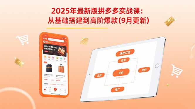 2025年最新版拼多多实战课：从基础搭建到高阶爆款(9月更新-优创项目网