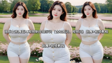 微胖女孩舞蹈AI视频制作提示词(含绘图词、视频词) 跳舞+视频教程-优创项目网