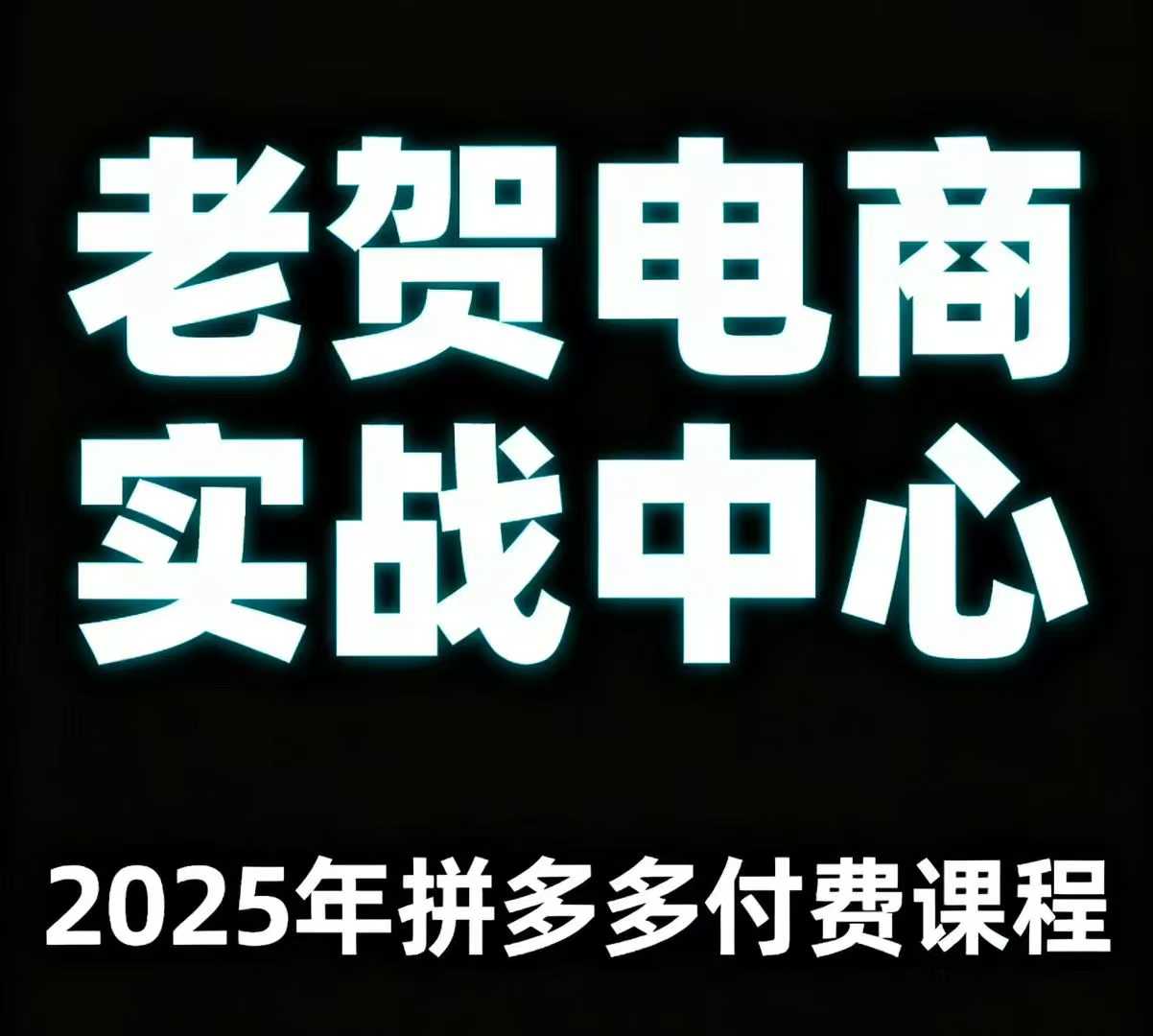 老贺电商2025年拼多多付费课程，用通俗易懂的方法告诉你多多怎么玩-优创项目网