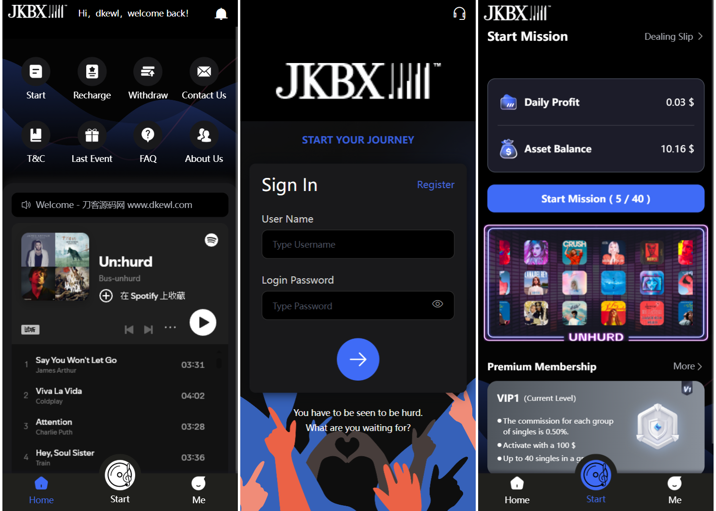 JKBX海外音乐抢单系统源码 Thinkphp框架 附教程-优创项目网