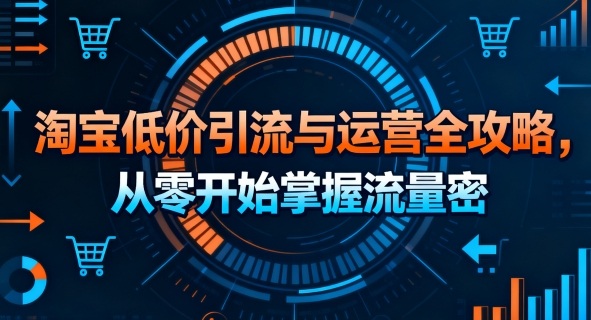 淘宝低价引流与运营全攻略，从零开始掌握流量密码-优创项目网