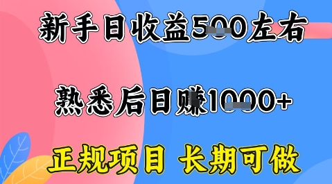 全年可变现项目，收益高无门槛，正规项目，长期可做，一天收益1k+一台电脑在家创业【揭秘】-优创项目网