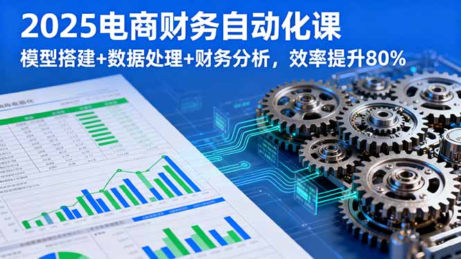 2025电商财务自动化课，模型搭建+数据处理+财务分析，效率提升80%-优创项目网
