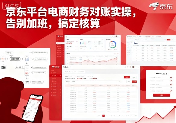 京东平台电商财务对账实操，告别加班，搞定核算-优创项目网