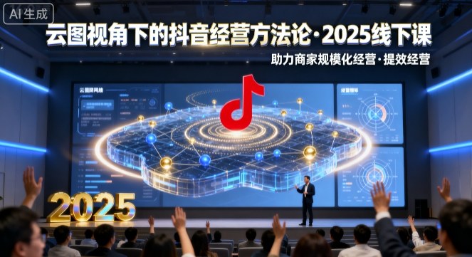云图视角下的抖音经营方法论，2025线下课，助力商家规模化经营，提效经营(录音+字幕)-优创项目网
