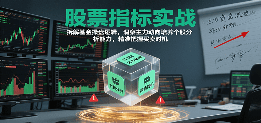 股票指标实战，基金操盘逻辑拆解，洞察主力动向培养个股分析能力把握买卖时机(更新)-优创项目网