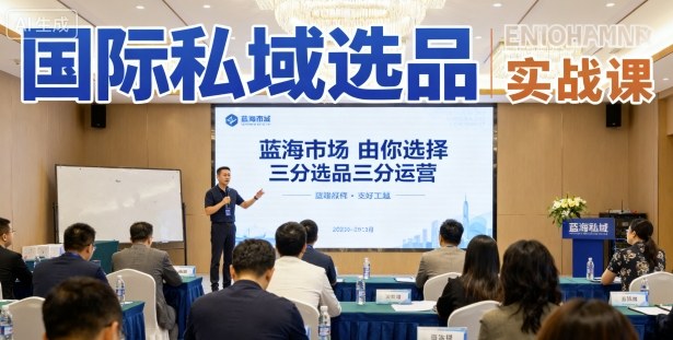 国际私域选品实战课，蓝海市场由你选择，七分选品三分运营-优创项目网