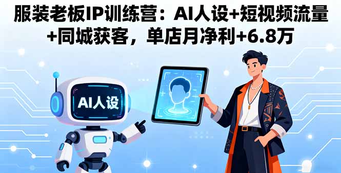 服装老板IP训练营：AI人设+短视频流量+同城获客，单店月净利+6.8万-优创项目网