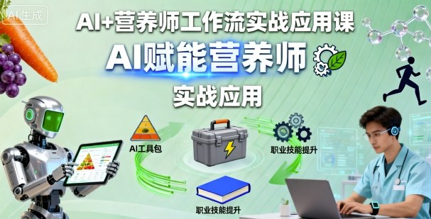AI+营养师工作流实战应用课，AI赋能营养师-优创项目网