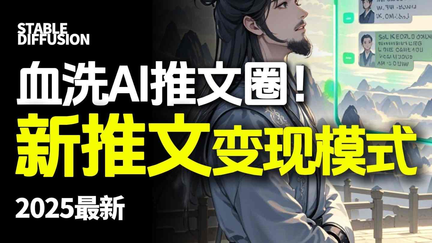 最新AI动态电影漫画小说推文，全流程实操教学，小白也能月入1W+-优创项目网